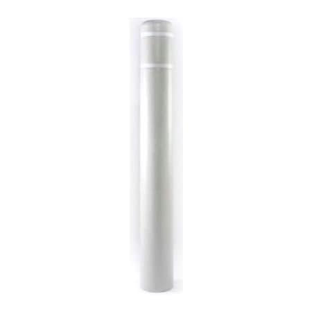 Post Guard Post Guard Bollard Cover, 7" Dia. x 52"H, Grey W/ White Tape, 7X52GYW 7X52GYW